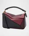 Loewe Puzzle Square Small Leather Shoulder Bag In Black