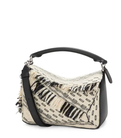 Loewe X Albers Puzzle Top-handle Bag In Black