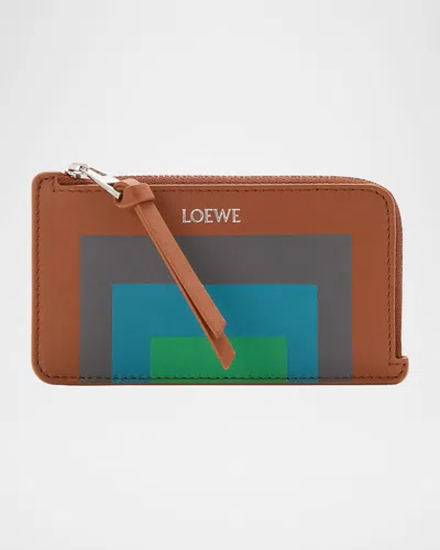 Loewe Porte-cartes Et Monnaie En Cuir Nappa Pour Femme In Brown