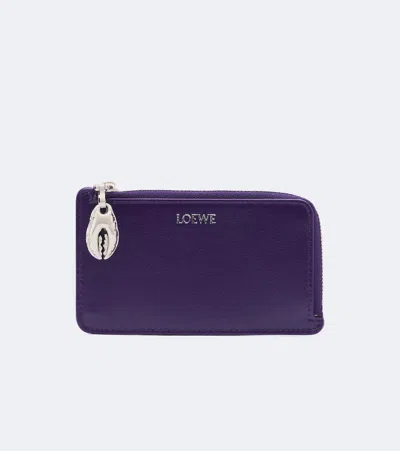 Loewe X Cosima Von Bonin Claw Leather Card Holder In Purple