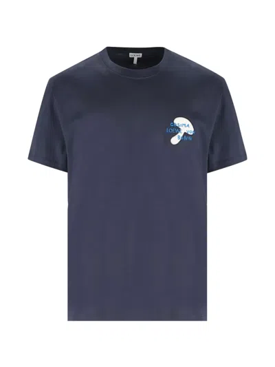 Loewe X Cosima Von Bonin Embroidered T-shirt In Blue
