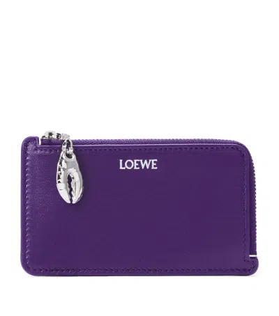 Loewe X Cosima Von Bonin Lambskin Claw Card Holder In Purple