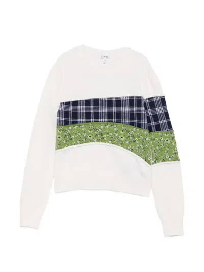 Loewe X Cosima Von Bonin Patchwork Sweater In White