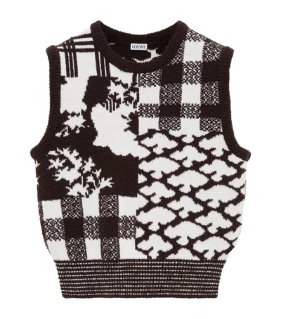 Loewe X Cosima Von Bonin Wool-blend Jacquard Sweater Vest In Multi
