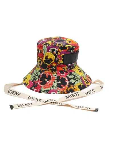 Pre-owned Loewe X Joe Brainard Pansies-print Bucket Hat In Multicolour