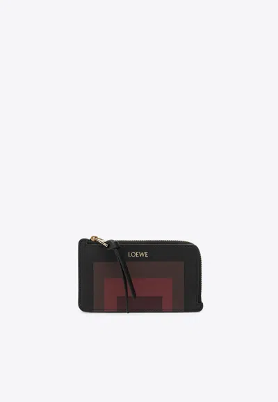 Loewe X Josef Albers Leather Zip Wallet In Multi