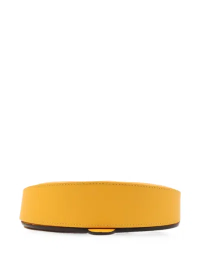 Pre-owned Loewe Ken Price La Palme Heel Shoulder Bag In Yellow