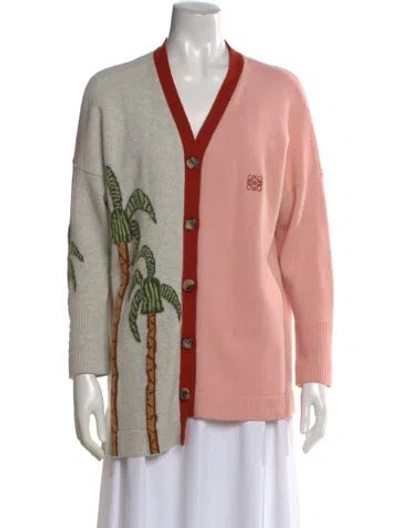 Pre-owned Loewe X Ken Price La Palme Wool Sweater In Pink
