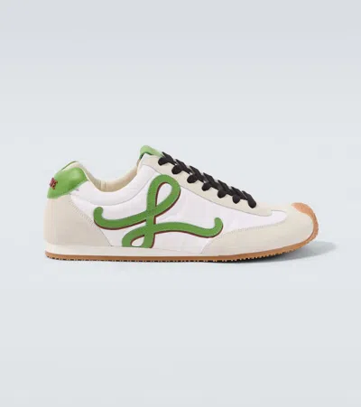 Loewe Louis Wain Ballet Runner 2.0 Suede-trimmed Leather Sneakers In White