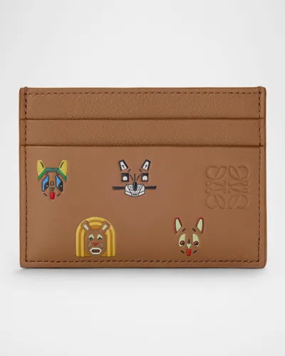 Loewe X Louis Wain Card Case In Leather In Brown