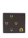 Loewe X Louis Wain Printed Leather Bifold Wallet In Brown