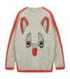 Loewe X Louis Wain Intarsia Wool-blend Sweater In Gold