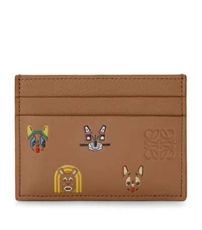 LOEWE X LOUIS WAIN LEATHER CATS CARD HOLDER