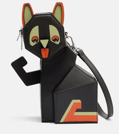 Loewe X Louis Wain Leather Clutch In Black