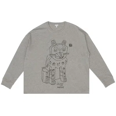 Pre-owned Loewe X Louis Wain Long-sleeve T-shirt 'grey Melange' | Men's Size L In Gray