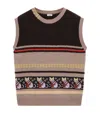 Loewe X Louis Wain Wool-blend Futuristic Cat Sweater Vest In Brown