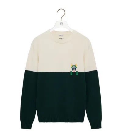 Loewe X Louis Wain Wool Futuristic Cat Sweater In Multi