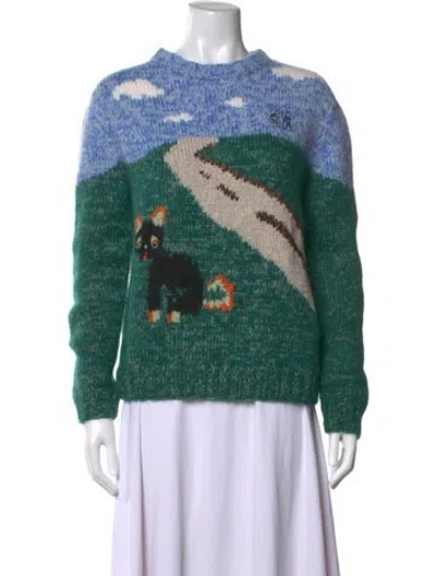 Pre-owned Loewe X Louis Wain Wool Sweater In Green