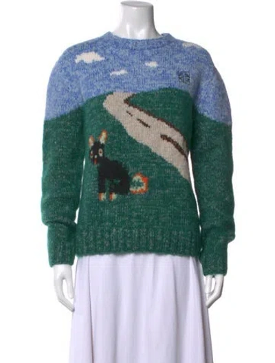 Pre-owned Loewe X Louis Wain Wool Sweater In Green