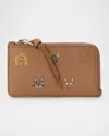 Loewe X Louis Wain Leather Cats Coin Card Holder In Brown