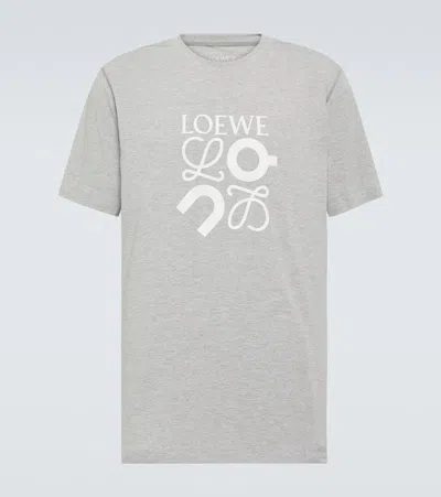 Loewe X On Active Logo Jersey T-shirt In Grey