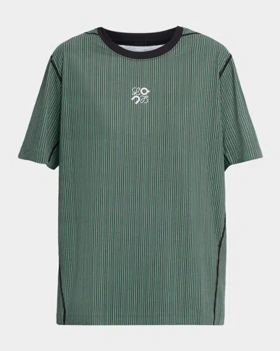 Loewe X On Active Striped Short-sleeve T-shirt In Multi