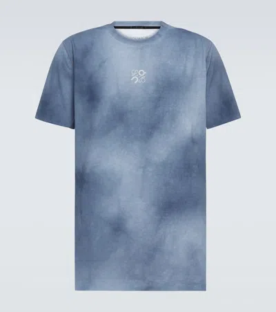 Loewe X On Active Tie-dye Jersey T-shirt In Blue