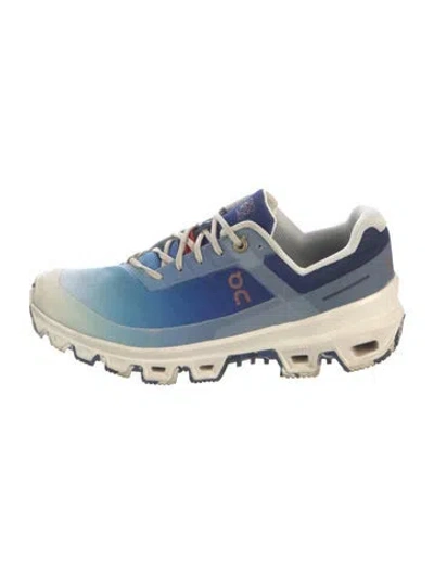 Pre-owned Loewe X On Camouflage Print Mesh Accents Athletic Sneakers In Blue