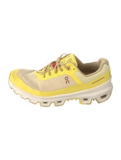 Pre-owned Loewe X On Canvas Athletic Sneakers In Yellow
