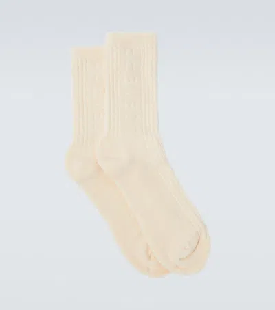 Loewe X On Cotton-blend Socks In Neutral