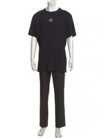 Pre-owned Loewe X On Graphic Print Crew Neck T-shirt In Black