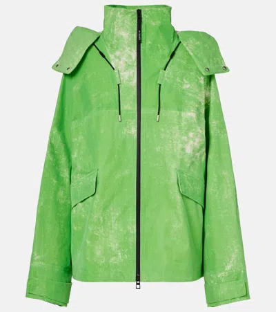 Loewe X On Hooded Jacket In Green