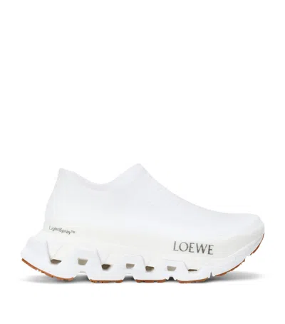 Loewe X On Lightspray Cloudmonster Trainers In White