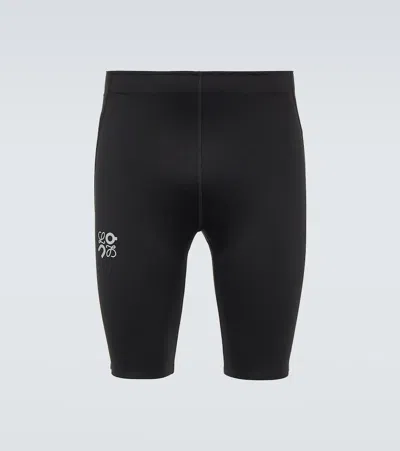 Loewe X On Logo Biker Shorts In Black