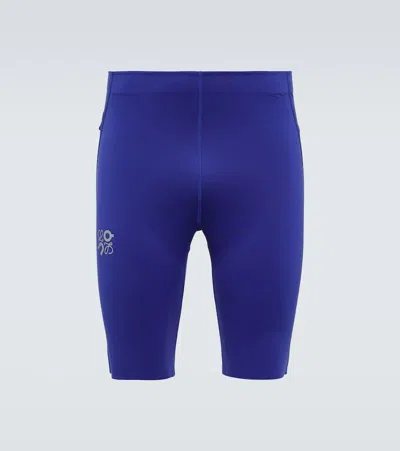 Loewe X On Logo Biker Shorts In Blue