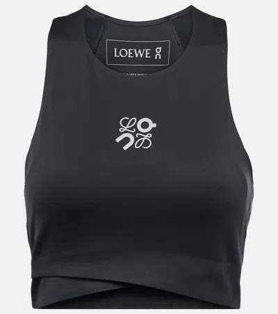 Loewe X On Logo Bra Top In Black