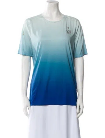 Pre-owned Loewe X On Logo Gradient Performance Printed T-shirt In Blue