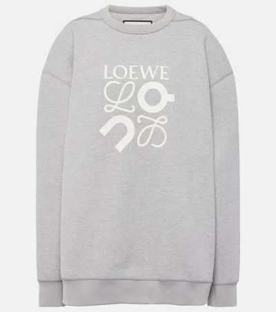 Loewe X On Logo Jersey Sweatshirt In Grey
