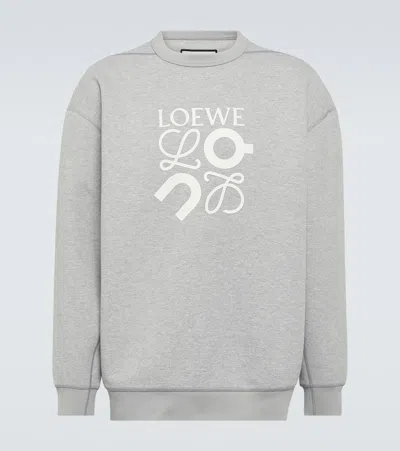 Loewe X On Logo Jersey Sweatshirt In Grey
