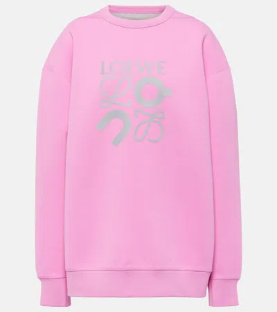 Loewe X On Logo Jersey Sweatshirt In Pink