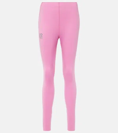 Loewe X On Logo Leggings In Pink