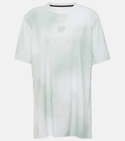 Loewe X On Logo Tie-dye Jersey T-shirt In White