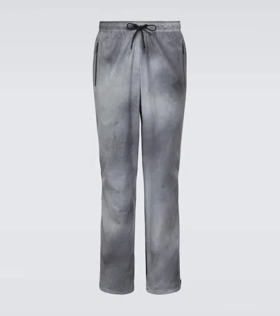 Loewe X On Logo Tie-dye Technical Sweatpants In Grey