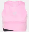 Loewe X On Performance Logo Crop Top In Pink