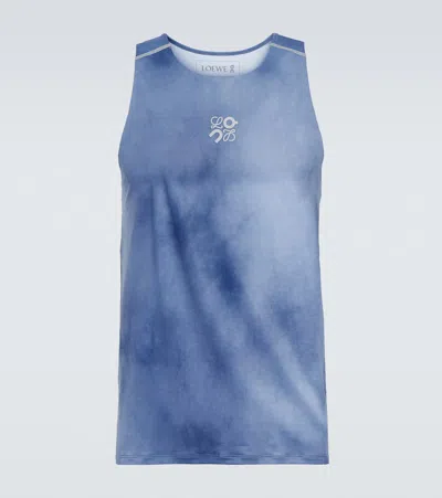 Loewe X On Performance Tie-dye Tank Top In Blue