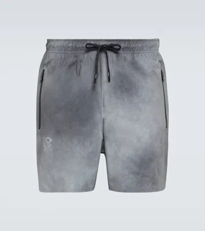 Loewe X On Printed Technical Shorts In Grey/multicolour