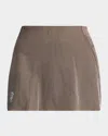 Loewe X On Ribbed Jersey Active Skort In Brown
