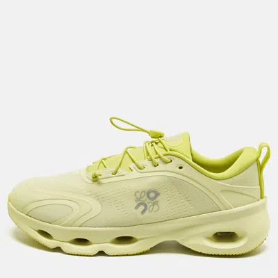 Pre-owned Loewe X On Running Cloudsolo Size 39 Lime Green Mesh Low Top Sneakers