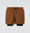 Loewe X On Running Shorts In Brown