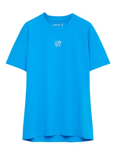 Loewe Active T-shirt In Technical Jersey In Blue